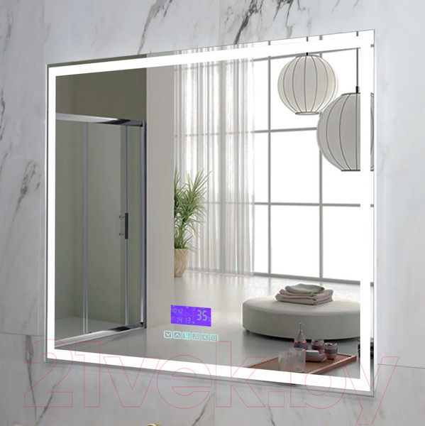 Изображение товара Зеркало Пекам Greta 100x80 / greta-100x80M (с подсветкой, с многофункциональной панелью)