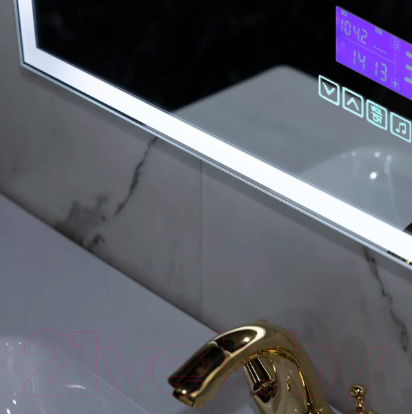 Изображение товара Зеркало Пекам Greta 100x80 / greta-100x80M (с подсветкой, с многофункциональной панелью)