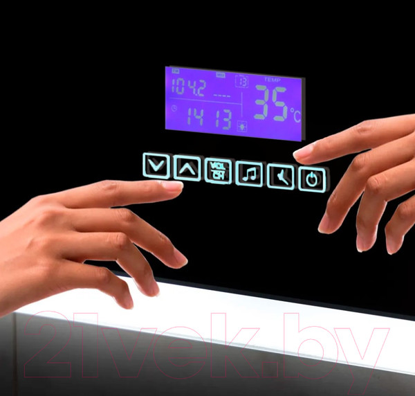 Изображение товара Зеркало Пекам Greta 100x80 / greta-100x80M (с подсветкой, с многофункциональной панелью)