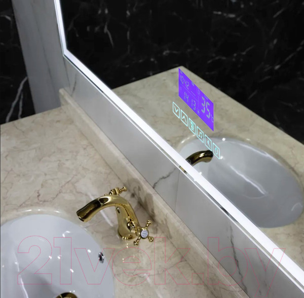 Изображение товара Зеркало Пекам Greta 100x80 / greta-100x80M (с подсветкой, с многофункциональной панелью)