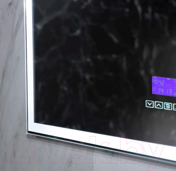 Изображение товара Зеркало Пекам Greta 100x80 / greta-100x80MP (с подсветкой, с многофункциональной панелью, подогрев)