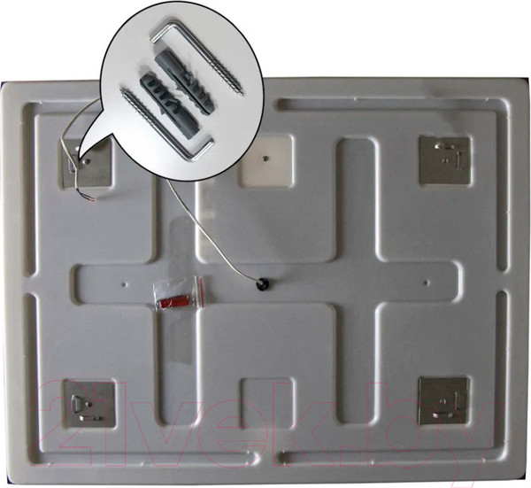 Изображение товара Зеркало Пекам Greta 100x80 / greta-100x80MP (с подсветкой, с многофункциональной панелью, подогрев)