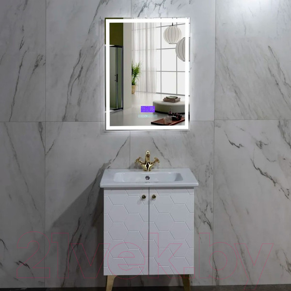 Изображение товара Зеркало Пекам Greta 80x100 / greta-80x100M (с подсветкой, с многофункциональной панелью)