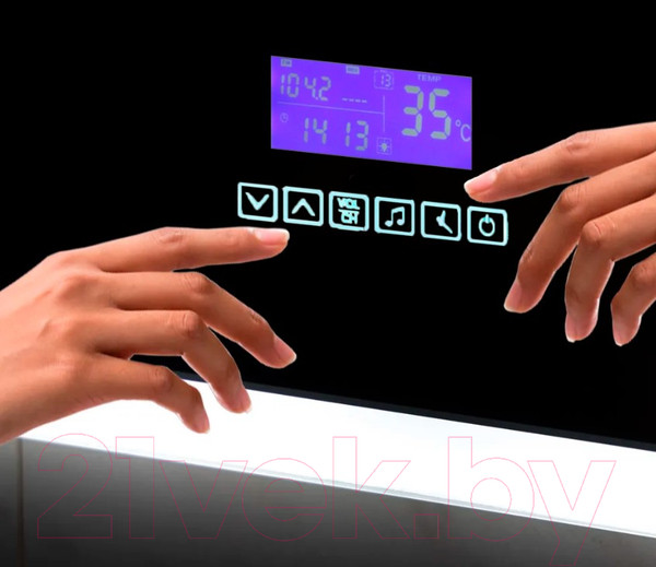 Изображение товара Зеркало Пекам Greta 80x100 / greta-80x100M (с подсветкой, с многофункциональной панелью)