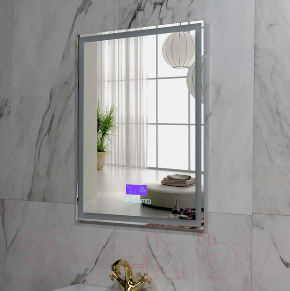 Изображение товара Зеркало Пекам Greta 80x100 / greta-80x100MP (с подсветкой, с многофункциональной панелью, подогрев)