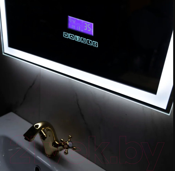 Изображение товара Зеркало Пекам Greta 80x100 / greta-80x100MP (с подсветкой, с многофункциональной панелью, подогрев)