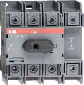 Изображение товара Выключатель нагрузки ABB OT125F4N2 125А 4P 5.5M / 1SCA105051R1001