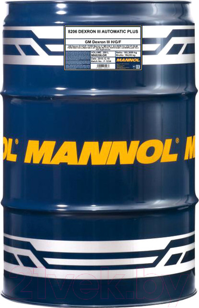 Изображение товара Трансмиссионное масло Mannol ATF Dexron III / MN8206-DR (208л)