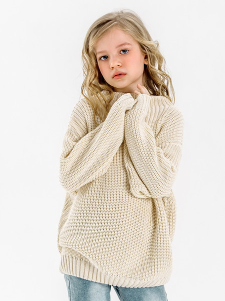 Изображение товара Кофта детская Amarobaby Knit Soft / AB-OD21-KNITS2602/33-122 (молочный, р. 122)