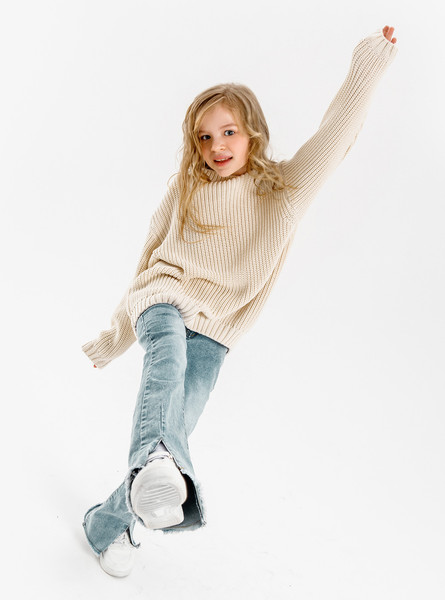 Изображение товара Кофта детская Amarobaby Knit Soft / AB-OD21-KNITS2602/33-128 (молочный, р. 128)