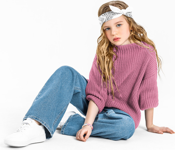 Изображение товара Кофта детская Amarobaby Knit Soft / AB-OD21-KNITS2602/06-122 (розовый, р. 122)