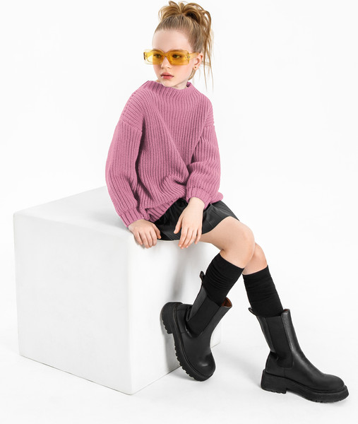 Изображение товара Кофта детская Amarobaby Knit Soft / AB-OD21-KNITS2602/06-122 (розовый, р. 122)