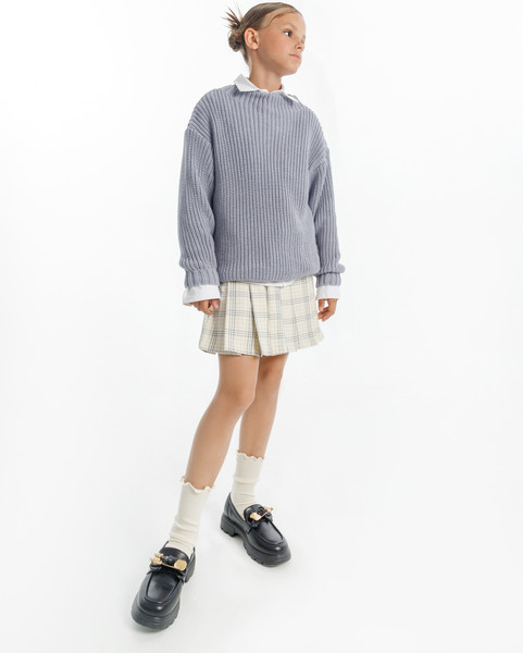 Изображение товара Кофта детская Amarobaby Knit Soft / AB-OD21-KNITS2602/11-134 (серый, р. 134)