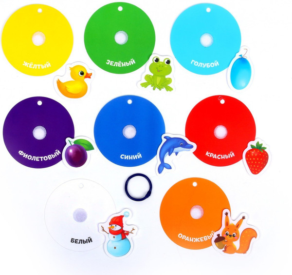 Изображение товара Развивающий игровой набор Веселые липучки Учим цвета / 4679947