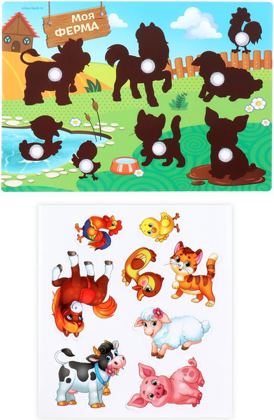 Изображение товара Развивающий игровой набор Веселые липучки Животные / 3468884