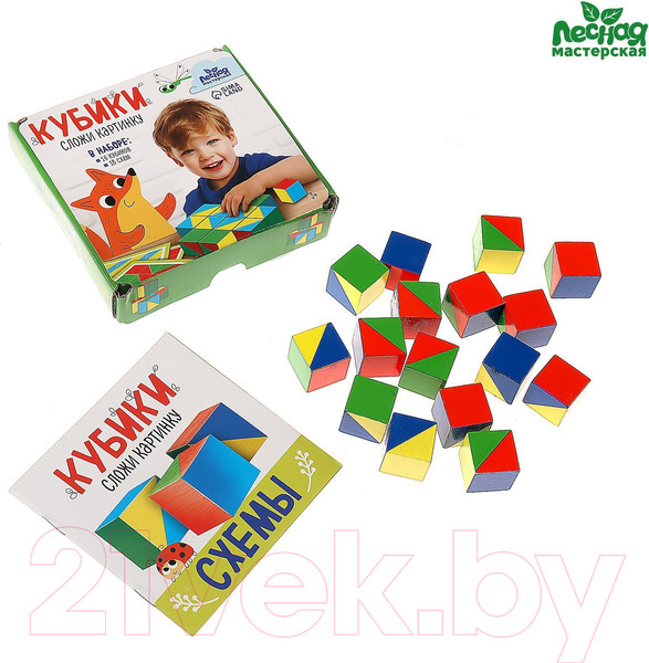 Изображение товара Развивающая игра Лесная мастерская Кубики Сложи картинку / 5425887