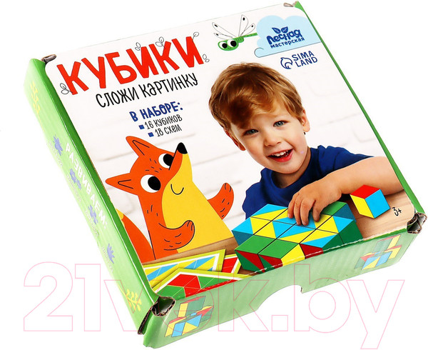 Изображение товара Развивающая игра Лесная мастерская Кубики Сложи картинку / 5425887
