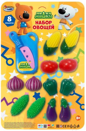 Изображение товара Набор игрушечных продуктов Играем вместе Набор овощей Ми-ми-мишки / T810-H40002-R