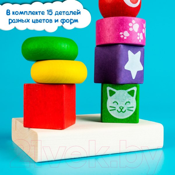 Изображение товара Развивающий игровой набор Лесная мастерская Пирамидка / 4282597
