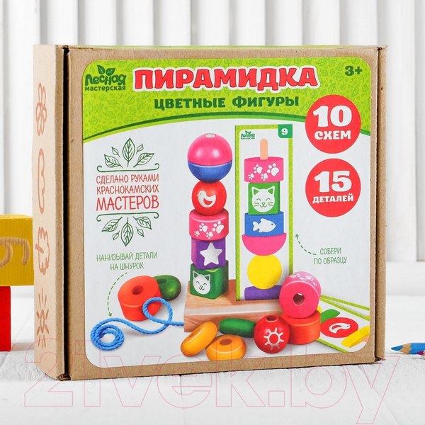 Изображение товара Развивающий игровой набор Лесная мастерская Пирамидка / 4282597