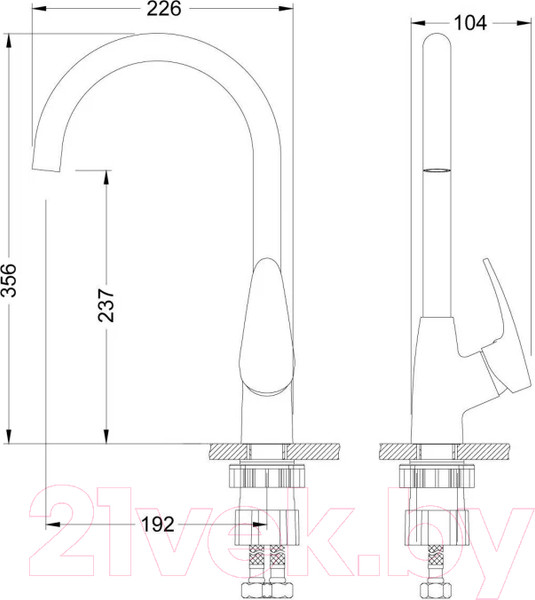 Изображение товара Смеситель LEMARK Линара LM0405PGR
