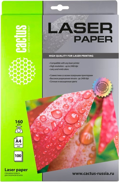 Изображение товара Бумага Cactus CS-LPA4160100