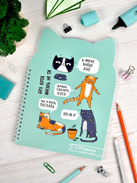 Изображение товара Записная книжка Феникс+ Кошачьи шалости / 62750