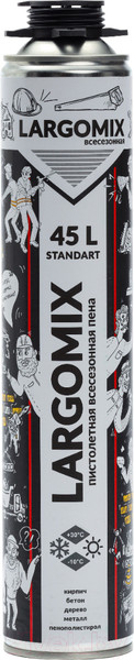 Изображение товара Пена монтажная Largomix Standart пистолетная 650 мл