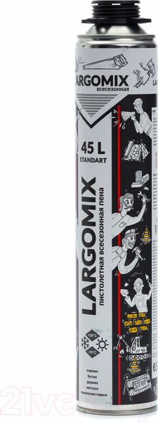 Изображение товара Пена монтажная Largomix Standart пистолетная 650 мл