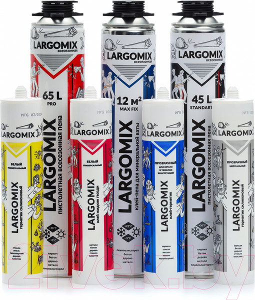 Изображение товара Пена монтажная Largomix Standart пистолетная 650 мл