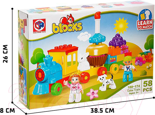 Изображение товара Конструктор Kids Home Toys Сказочный паровоз / 4371510