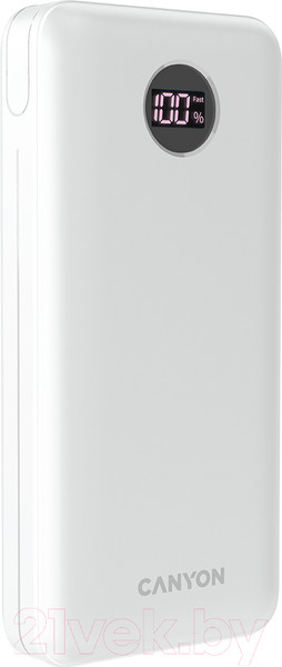 Изображение товара Портативное зарядное устройство Canyon PB-2002 / CNE-CPB2002W (белый)