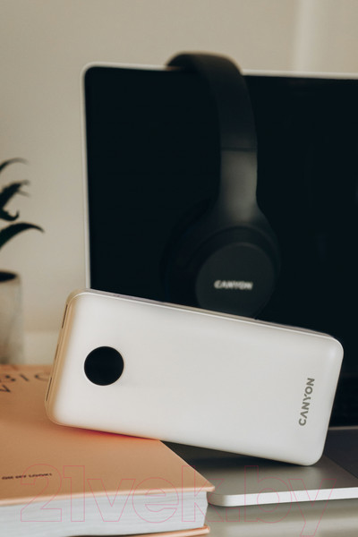 Изображение товара Портативное зарядное устройство Canyon PB-2002 / CNE-CPB2002W (белый)