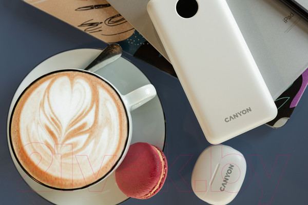 Изображение товара Портативное зарядное устройство Canyon PB-2002 / CNE-CPB2002W (белый)