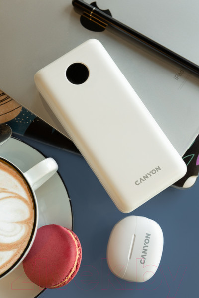 Изображение товара Портативное зарядное устройство Canyon PB-2002 / CNE-CPB2002W (белый)