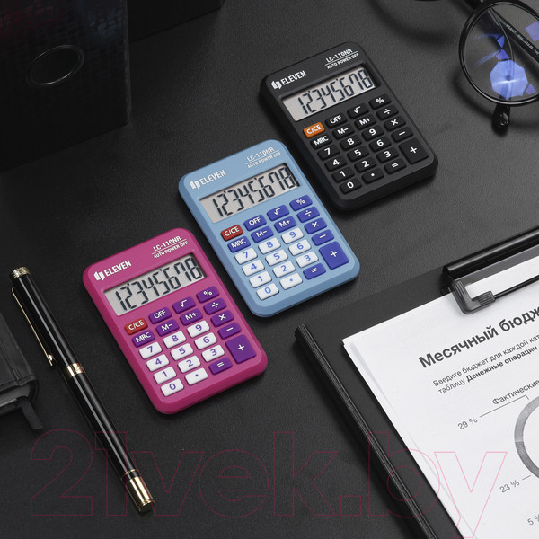 Изображение товара Калькулятор Eleven LC-110NR-PK (розовый)