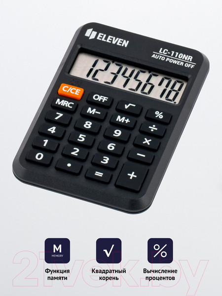 Изображение товара Калькулятор Eleven LC-110NR (черный)