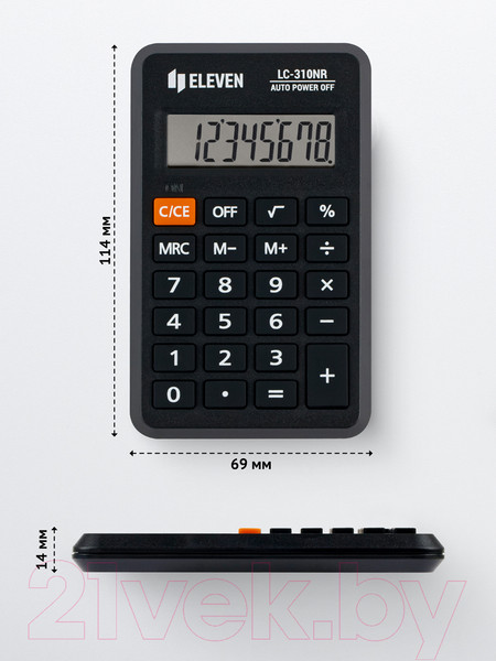 Изображение товара Калькулятор Eleven LC-310NR (черный)
