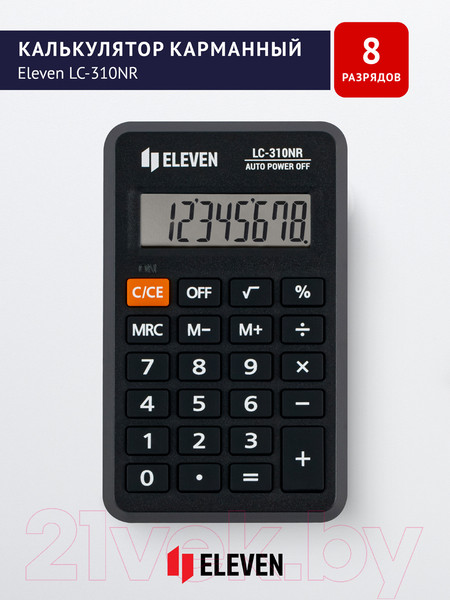 Изображение товара Калькулятор Eleven LC-310NR (черный)