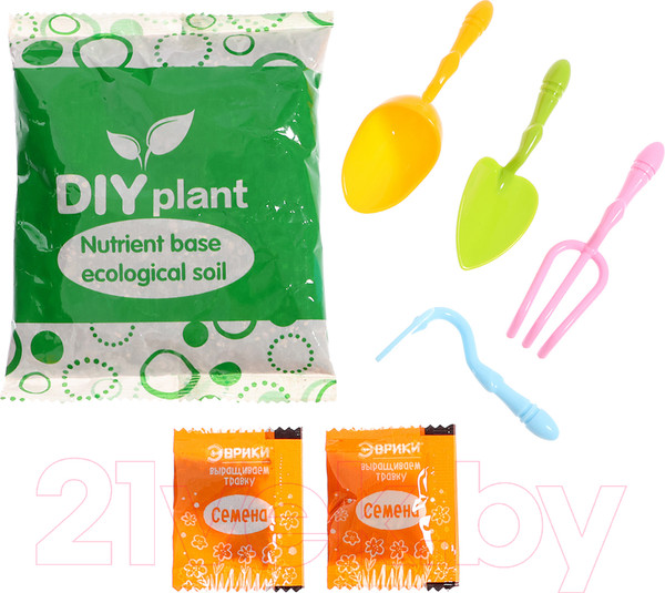 Изображение товара Набор для выращивания растений Эврики Весёлые прически, выращиваем травку / 7384557