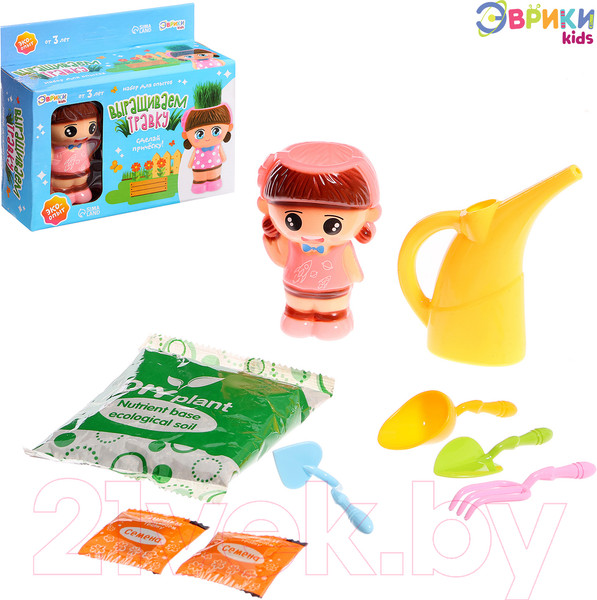 Изображение товара Набор для выращивания растений Эврики Весёлые прически, выращиваем травку / 7384557