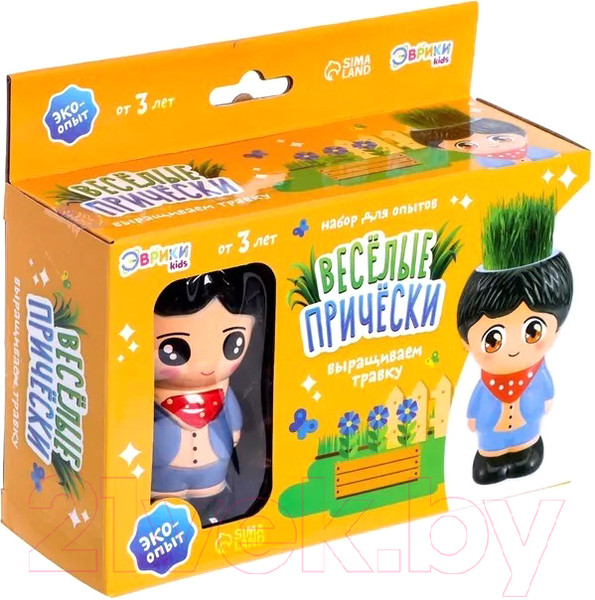 Изображение товара Набор для выращивания растений Эврики Весёлые прически, выращиваем травку / 7384558