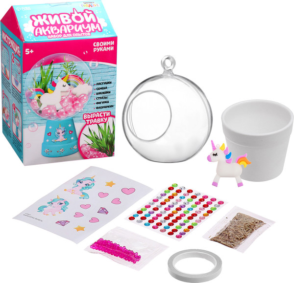 Изображение товара Набор для выращивания растений Эврики Живой аквариум-флорариум. С единорожкой / 5185631