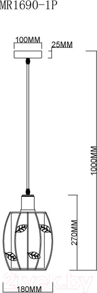 Изображение товара Потолочный светильник MyFar Huston MR1690-1P