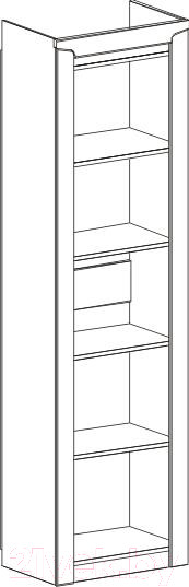Изображение товара Шкаф-пенал Мебельград Соренто 60x38.5x210 (дуб бонифаций/кофе структурный матовый)