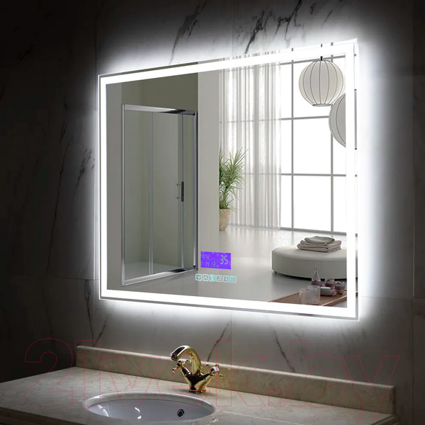 Изображение товара Зеркало Пекам Greta 120x80 / greta-120x80M (с подсветкой,с многофункциональной панелью)