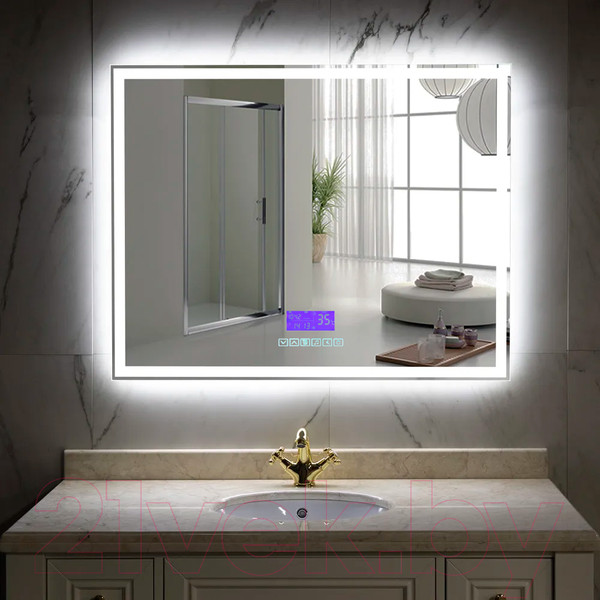 Изображение товара Зеркало Пекам Greta 120x80 / greta-120x80M (с подсветкой,с многофункциональной панелью)