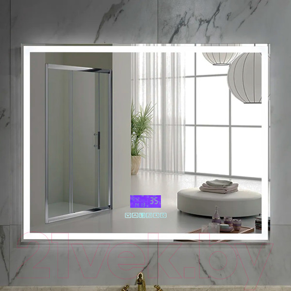 Изображение товара Зеркало Пекам Greta 120x80 / greta-120x80M (с подсветкой,с многофункциональной панелью)