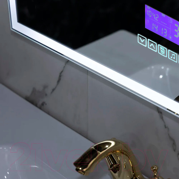 Изображение товара Зеркало Пекам Greta 120x80 / greta-120x80M (с подсветкой,с многофункциональной панелью)