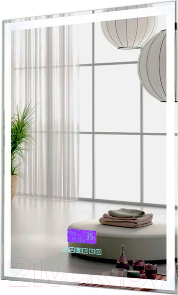 Изображение товара Зеркало Пекам Greta 80x120 / greta-80x120M (с подсветкой, с многофункциональной панелью)